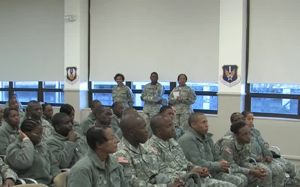 Guardsmen from the Virgin Islands National Guard arrive in Washington,