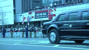 National Guard Films Presidential Motorcade Traveling to 57th Inauguration Ceremony