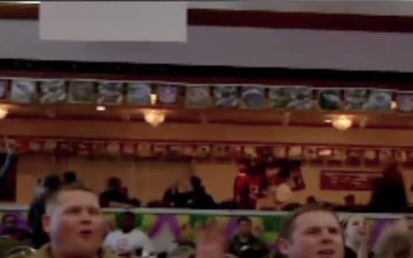 Military Members in Sasebo Enjoy the Superbowl