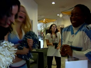 NFL Cheerleaders Visit Sasebo for Superbowl