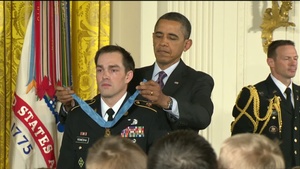Soldier Receives Medal of Honor at White House