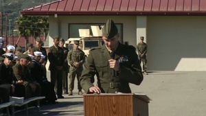 Remarks by 1st Lt. Max Bernstein During the Posthumous Bronze Star Ceremony for Sgt. William Stacey