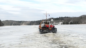 Coast Guard Cutters Shackle and Tackle Break Ice on the Penobscot River