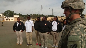 Savannah High School JROTC Cadets Tour Fort Stewart
