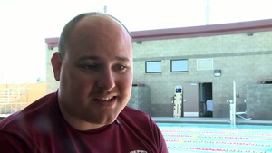 Wounded Warriors Practice Swimming