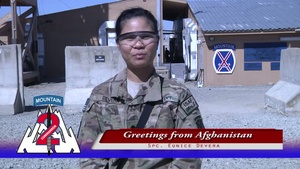 Shout Out - Spc. Eunice Devera