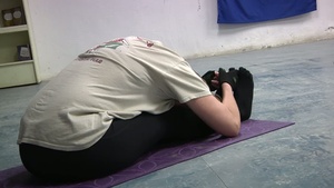 Yoga Class on FOB Orgun-E