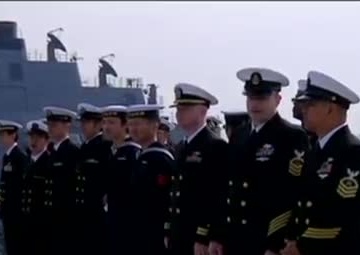 USS Defender Sailor Re-Enlists Aboard Japanese Vessel