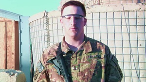 1st. Lt. James Gaffney (greeting with slate, no graphics)