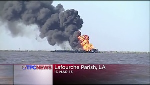 Coast Guard Responds to Pipeline Fire