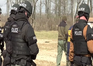 Noblesville Emergency Services Unit Trains at Camp Atterbury B-Roll