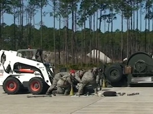Exercise Silver Flag: Mobile Aircraft Arresting System (MAAS)
