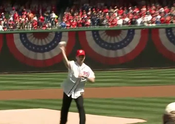 Medal of Honor Recipient Throws First Pitch