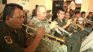 US Soldier Sits in with Salvadoran Band During Humanitarian Exercise