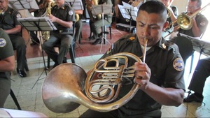 US Soldier Sits in with Salvadoran Band During Humanitarian Exercise