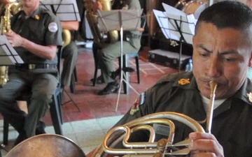 US Soldier Sits in with Salvadoran Band During Humanitarian Exercise