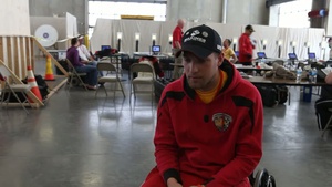 Part 1 of interview with Cpl. Richard Stalder at 2013 Wounded Warrior Games