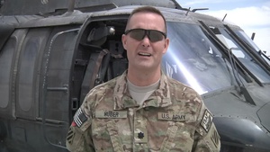 Graduation Shout Out from LTC James Huber to Taylor Huber