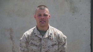 Cpl. Goldsmith Wishes His Wife and Mother a "Happy Mother's Day" for the Ellen Show