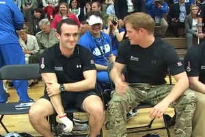 UK vs US sitting volleyball HRH Prince Harry
