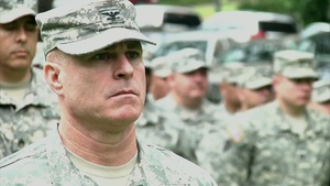 141 INF REG streamer ceremony b-roll