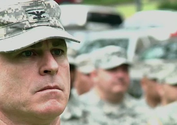 141 INF REG streamer ceremony b-roll