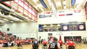 Marine basketball team shoots past first opponent