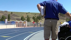 2013 Warrior Games track and field mens wheel chair 1500 b-roll