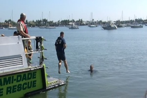 First Responders Demonstrate Lifejacket importance Prior to Memorial Day Weekend
