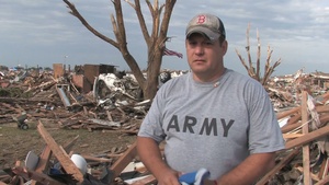 Retired Okla Nat Guard First Sgt Raises First Flag After Tornado