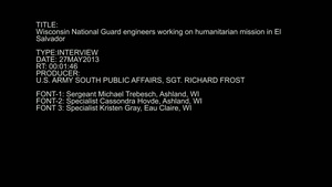 Wisconsin National Guard assists with humanitarian aid mission in El Salvador