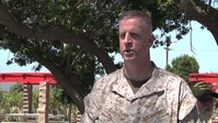 Marines, Patriot Guard Riders Escort 5th Marines Memorial to Camp San Mateo