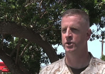 Marines, Patriot Guard Riders Escort 5th Marines Memorial to Camp San Mateo