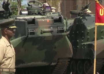 3rd Assault Amphibian Battalion welcomes new commander (B-Roll)