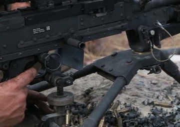 Marines suppress 'enemy fire' BROLL