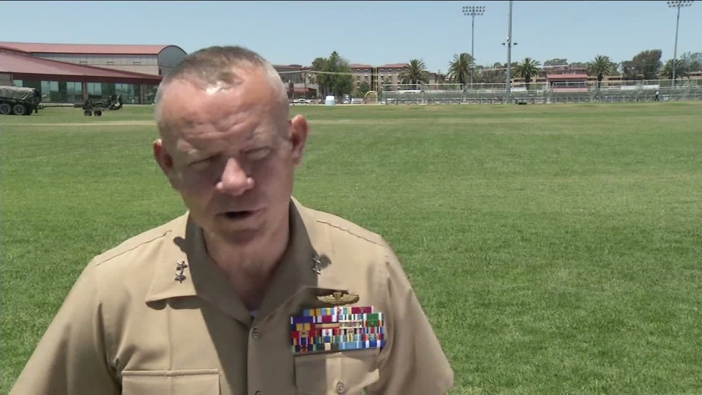 Marine Major General Ronald L. Bailey, left, Commanding General