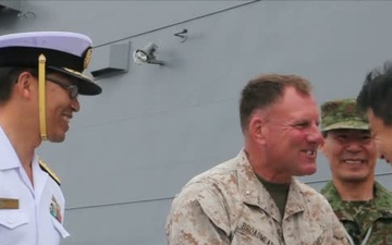 MV-22B Osprey Lands on Japanese Ship During Dawn Blitz