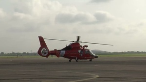 Coast Guard Helicopter Launches to Medevac Injured Boater