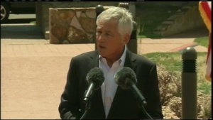 Hagel Address Furloughs at Town Hall