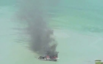 Fishing Boat Burns After CBP Rescues 2