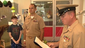 Sailor's Hospitalized Son Gets to See Promotion Ceremony