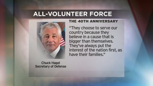 Hagel Marks 40 Years of All-Volunteer Force