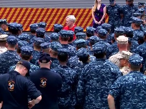 Secretary of the Navy Visits Sasebo