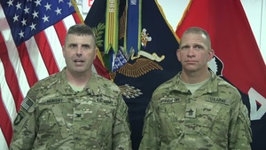 Independence Day Greeting from COL Keaveny and CSM Grinston