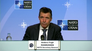 NATO Secretary General Monthly Press Conference Held at the Residence Palace, Brussels