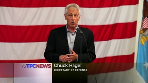 Hagel Addresses Furloughs in Town Halls