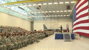 Acting Secretary of the Air Force Eric Fanning Visits Nellis AFB - Arrival/All-Call (B-Roll)