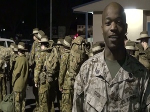 Australian Cadets meet U.S. Marine