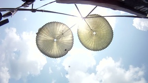Cargo View of a C-130 Air Drop