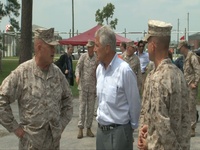 Secretary of Defense Chuck Hagel Visits SOI East